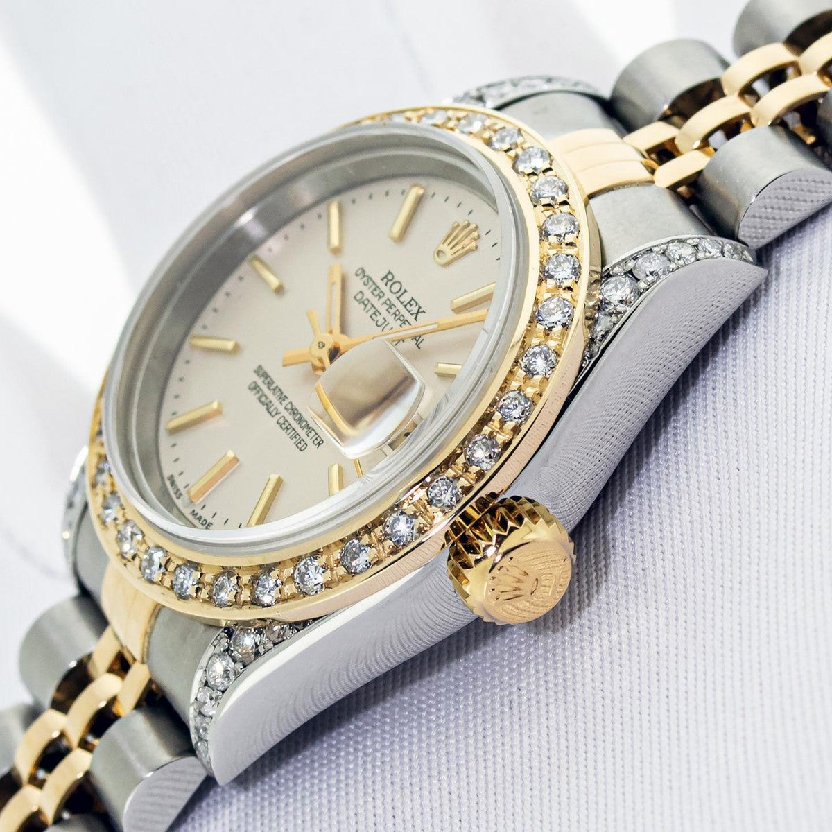 ساعة رولكس ديت جست النسائية بالألماس | Rolex Datejust Women's Diamond Watch