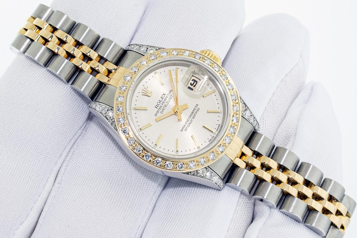 ساعة رولكس ديت جست النسائية بالألماس | Rolex Datejust Women's Diamond Watch