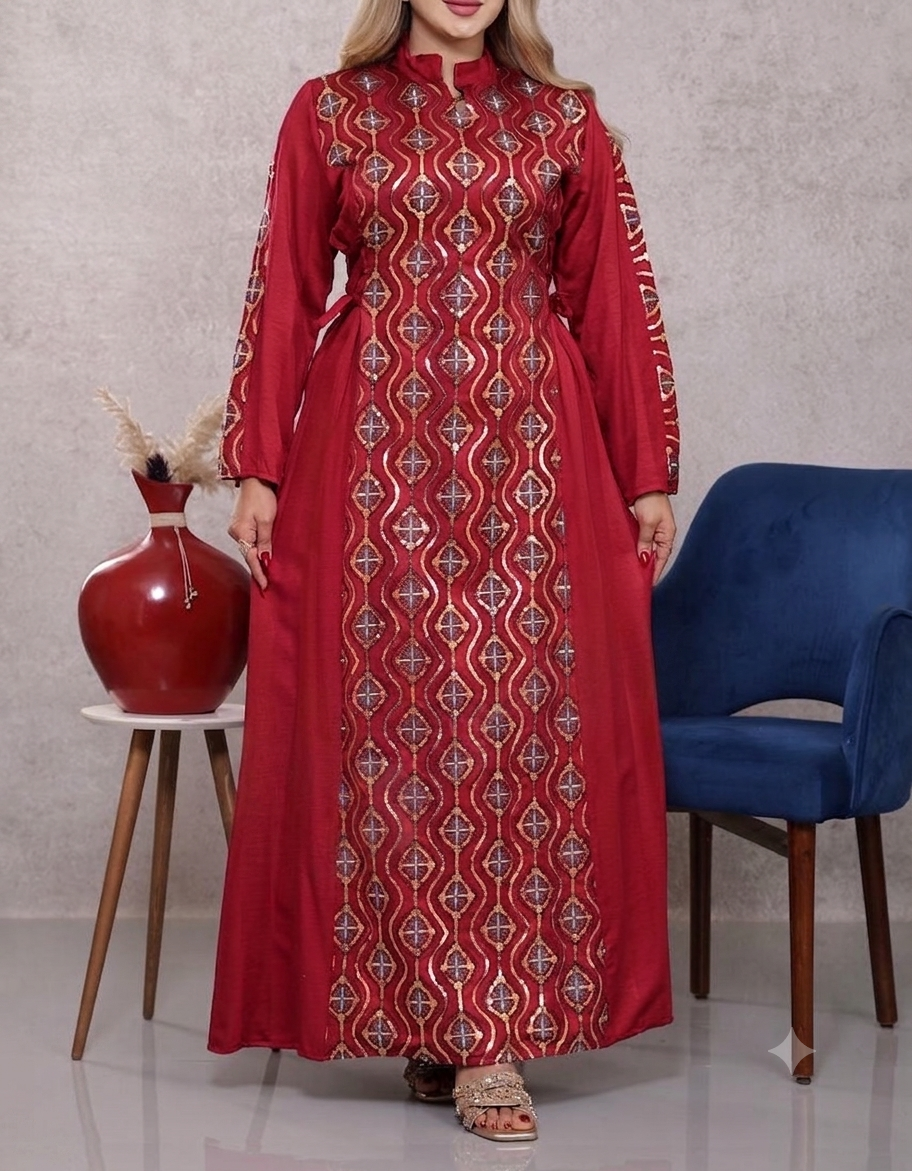 جلابية شرقية مطرزة - Embroidered Oriental Jalabiya