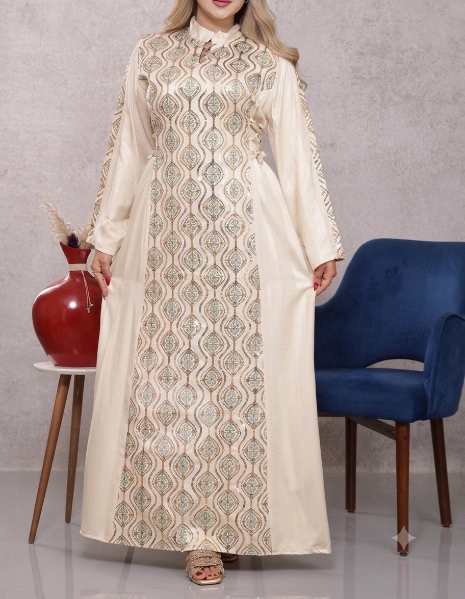 جلابية شرقية مطرزة - Embroidered Oriental Jalabiya