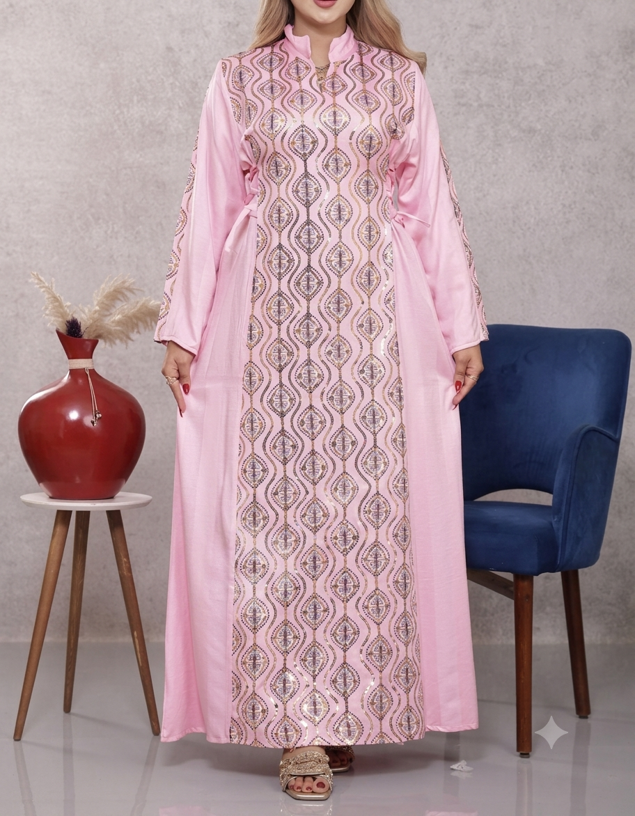 جلابية شرقية مطرزة - Embroidered Oriental Jalabiya