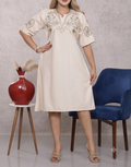 جلابية شرقية ناعمة بمطرزات نباتية | Elegant Embroidered Oriental Jalabiya