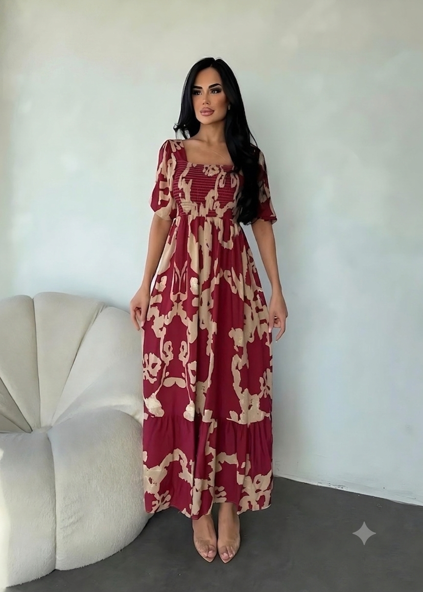 جلابية شرقية ناعمة بمطرزات نباتية | Elegant Embroidered Oriental Jalabiya