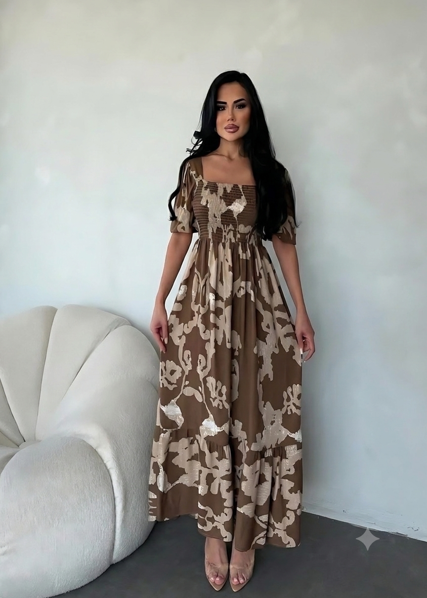 جلابية شرقية ناعمة بمطرزات نباتية | Elegant Embroidered Oriental Jalabiya