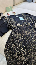 عباية ملكية بتطريزات ذهبية مستوحاة من الطبيعة | Royal Nature-Inspired Gold Embroidered Abaya