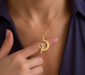 قلادة "حلم الجنية والقمر" | Fairy on the Moon Pendant
