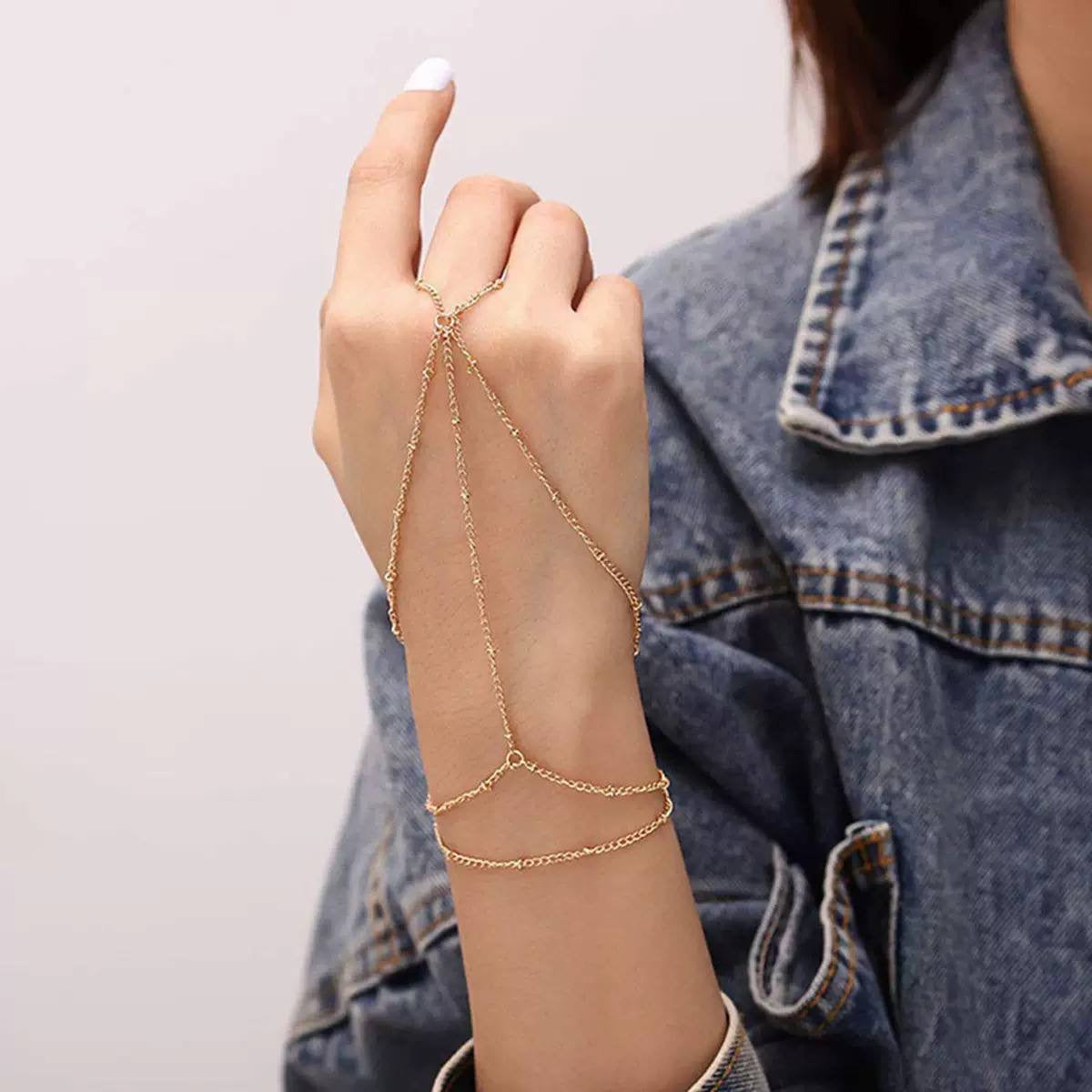 سوار "كف اليد" الأنيق | Elegant Hand Chain Bracelet