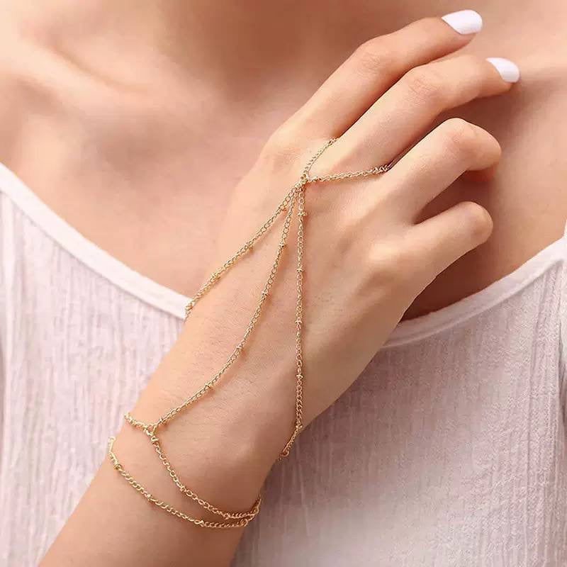 سوار "كف اليد" الأنيق | Elegant Hand Chain Bracelet