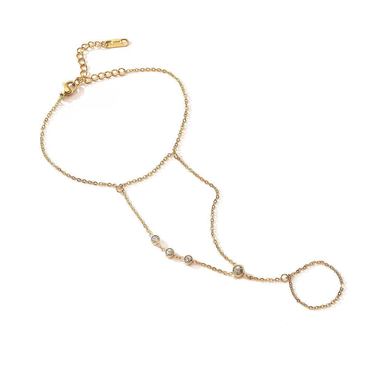 سوار "نجمة المساء" المرصع | Evening Star Crystal Hand Chain