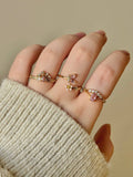 طقم خواتم "بساتين الورد" الأنثوية | Floral Garden Ring Set