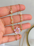 قلادة "زهرة الكرز" المتلألئة | Cherry Blossom Shimmer Necklace
