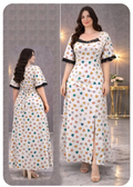 فستان منزلي صيفي بتفاصيل دانتيل | Summer Home Dress with Lace Details
