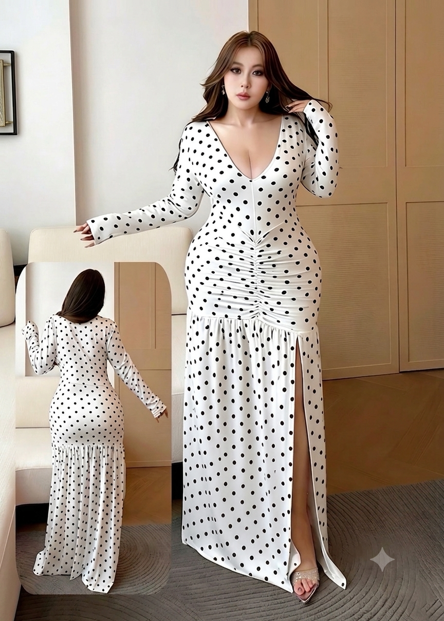 فستان منزلي عصري بفتحة جانبية | Modern Home Dress with Side Slit