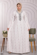 عباءة مطرزة بتصميم عصري راقٍ | Elegant Modern Embroidered Abaya