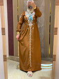 عباءة مريحة من القطن المصري الخالص بتطريز تراثي | Comfortable Pure Egyptian Cotton Abaya with Traditional Embroidery